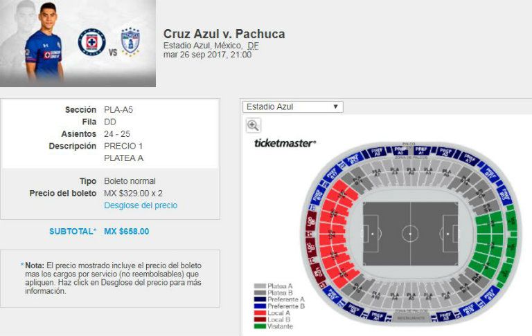 Ticketmaster pone a la venta los boletos para el Cruz Azul-Pachuca