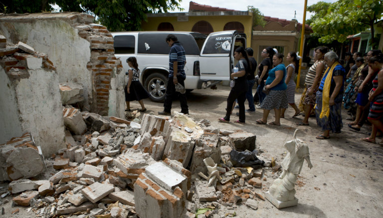Parte de las afectaciones en Juchitán, Oaxaca