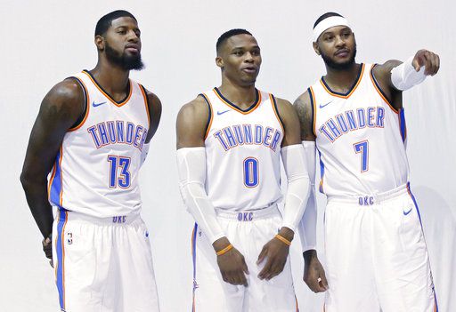 Paul George, Westbrook y Carmelo, nuevos jugadores de los Thunder