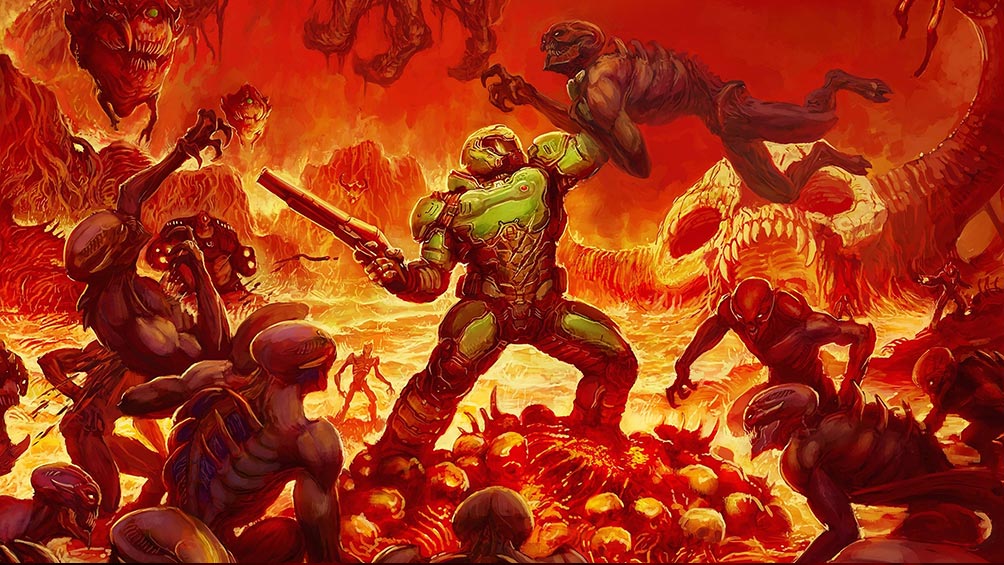 El arte original para promocionar el nuevo Doom