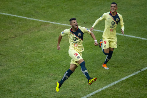 Rodríguez grita su gol contra Atlas en el A2018