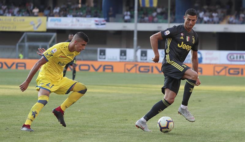 CR7, en el juego entre Juventus contra el Chievo