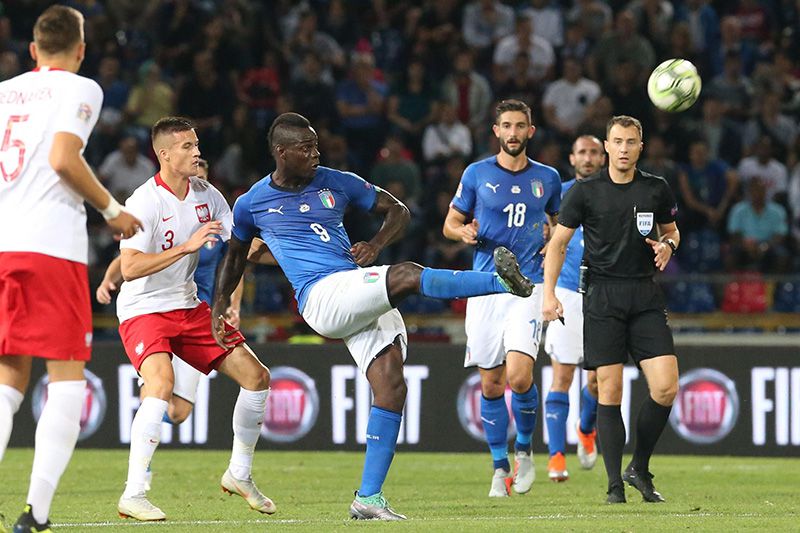 Balotelli, en el encuentro entre Italia y Polonia