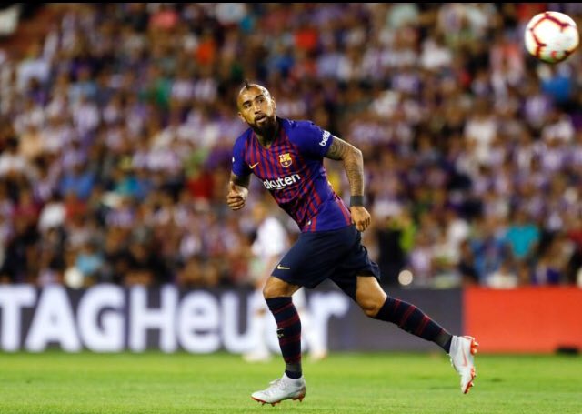 Vidal, durante un partido del Barcelona