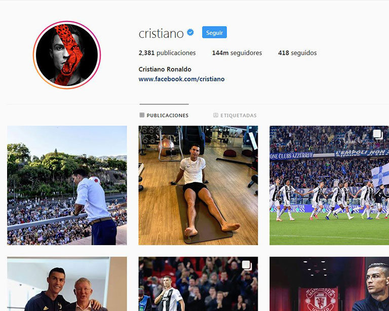 El número de seguidores de CR7 en Instagram