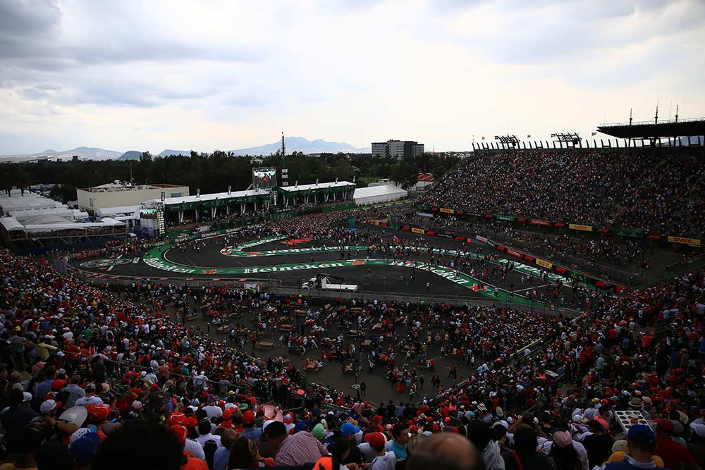 Vista general del Foro Sol en el GP de México 2018