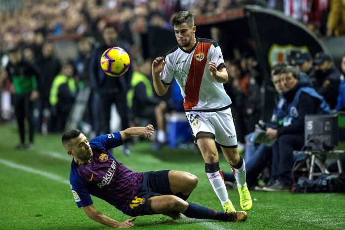 Jordi Alba en un partido con el Barcelona 