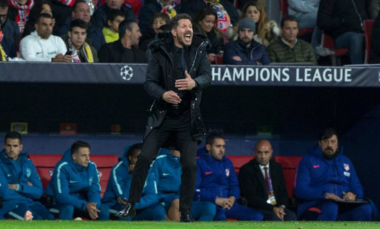 Simeone dirige partido en Champions League