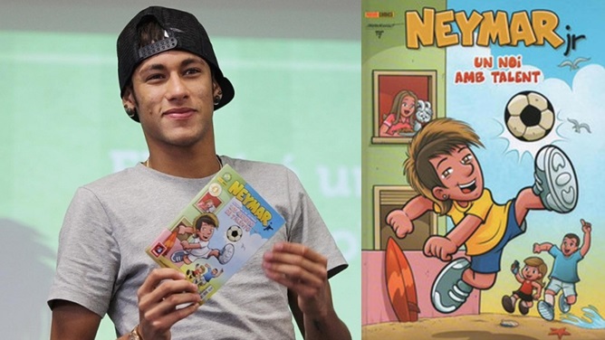 Neymar Jr. luce uno de sus cómics