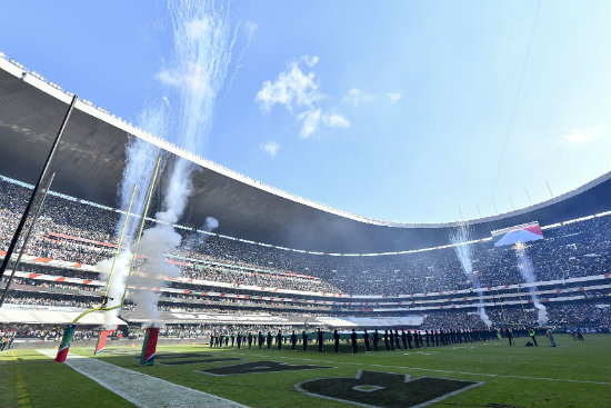 Estadio Azteca, durante partido de NFL en 2017