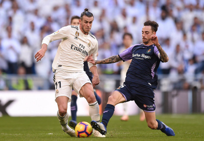 Bale, en el juego entre Real Madrid y el Valladolid