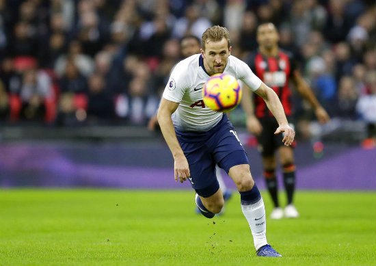 Kane durante partido con el Tottenham