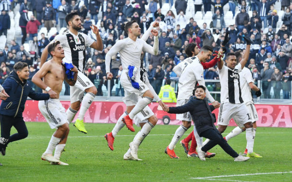 Juventus festeja un triunfo ante el Sampdoria