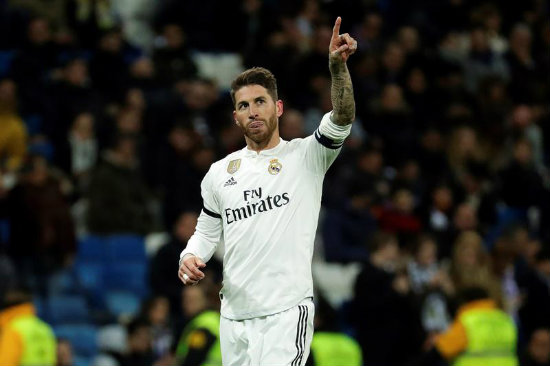 Ramos en un partido del Real Madrid
