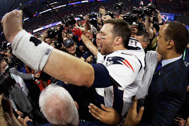 Brady celebra el triunfo de Patriots en el Super Bowl LIII