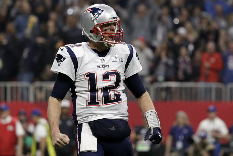 Tom Brady durante el Super Bowl LIII