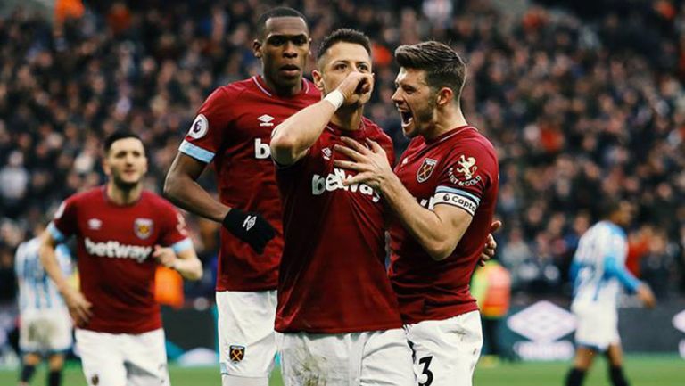 Javier Hernández festeja doblete con el West Ham