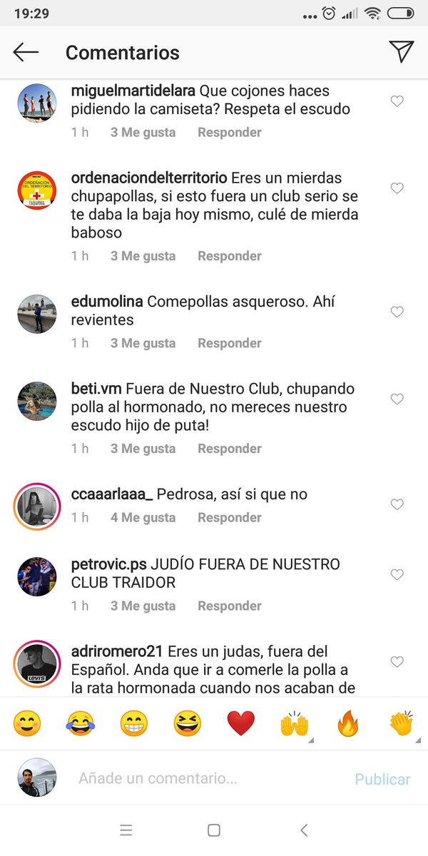 Comentarios hacía Adrián Pedrosa 