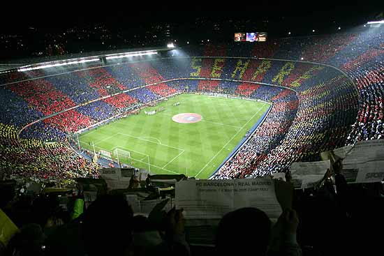 Gradas del estadio del Barcelona, Camp Nou