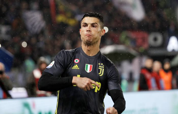 Cristiano, en un partido de Juventus