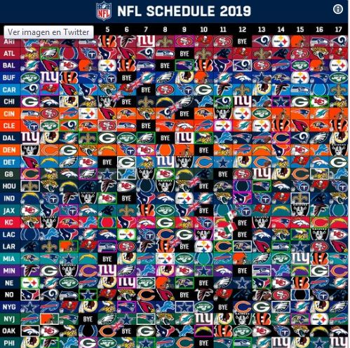 Calendario oficial de la temporada 100 de la NFL