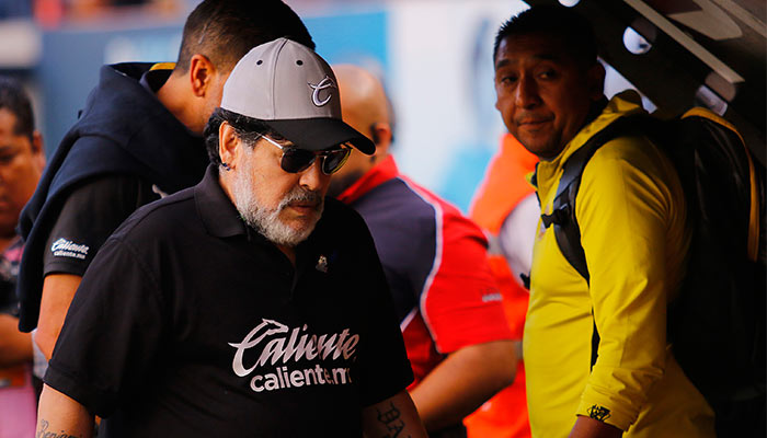 Maradona durante la Final ante San Luis 
