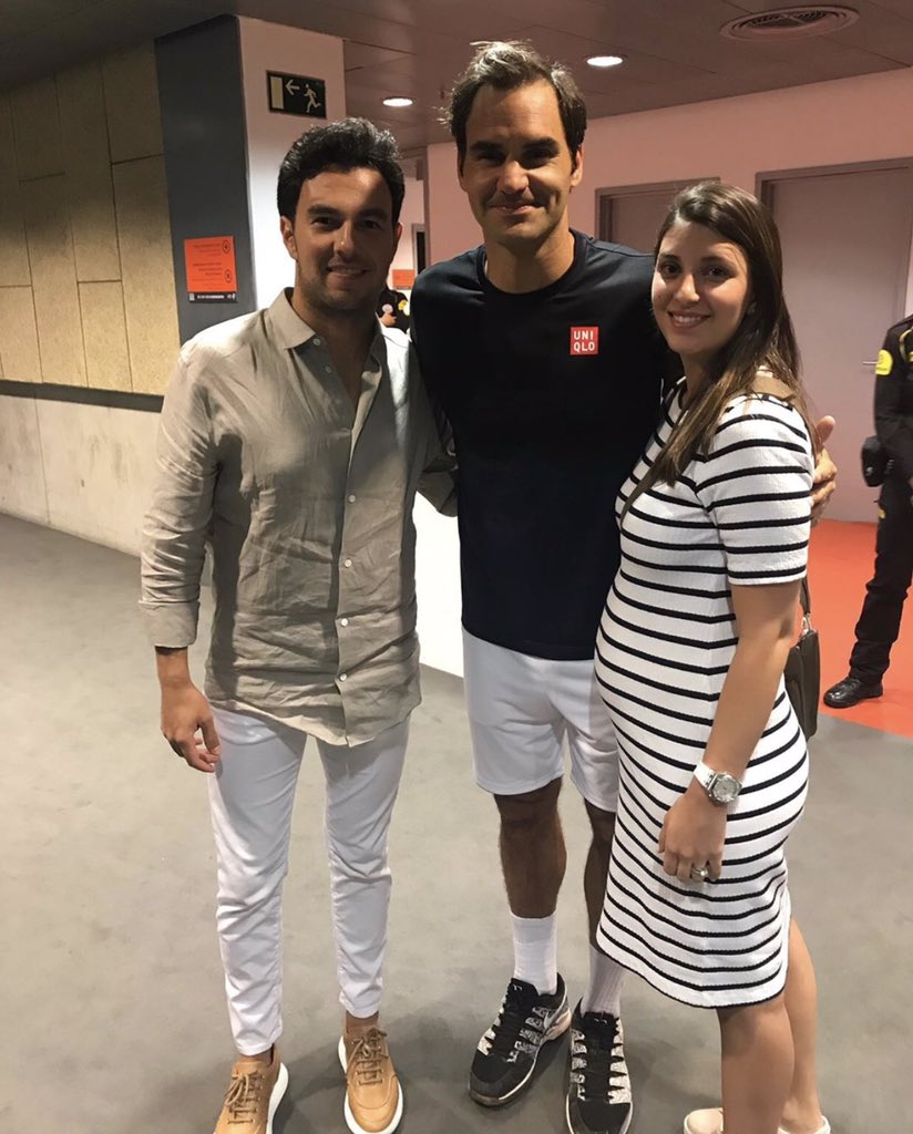 Checo Pérez y Roger Federer