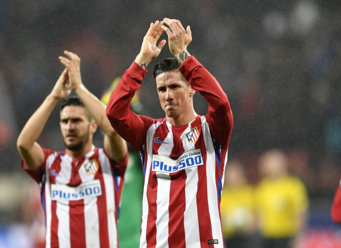 Fernando Torres en un partido con el Atlético de Madrid 