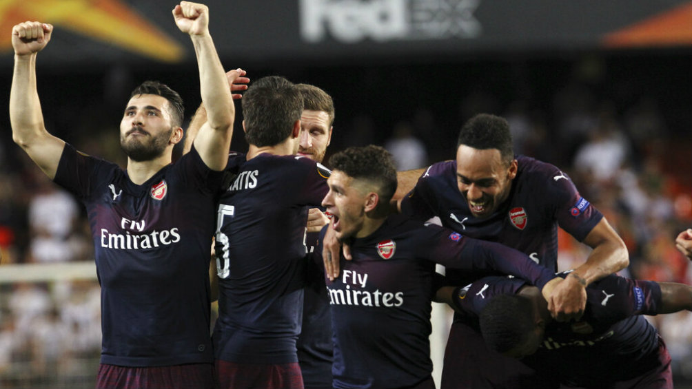 Arsenal celebra a pase a la Final de Europa League 