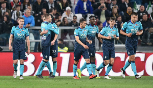 Atalanta celebra una anotación frente a la Juventus 