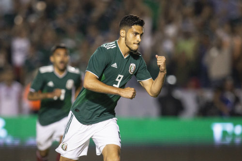 Jiménez celebra un gol ante Costa Rica