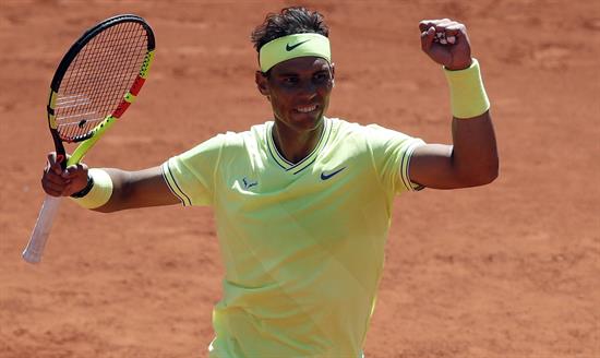 Rafael Nadal celebra pase a la Final de Roland Garros