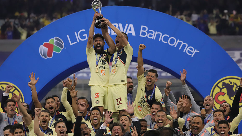 Peralta levanta como capitán azulcrema el trofeo del Apertura 2019