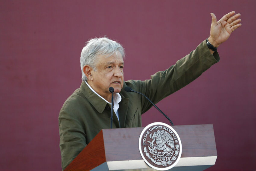 Obrador durante mitin en Tijuana 