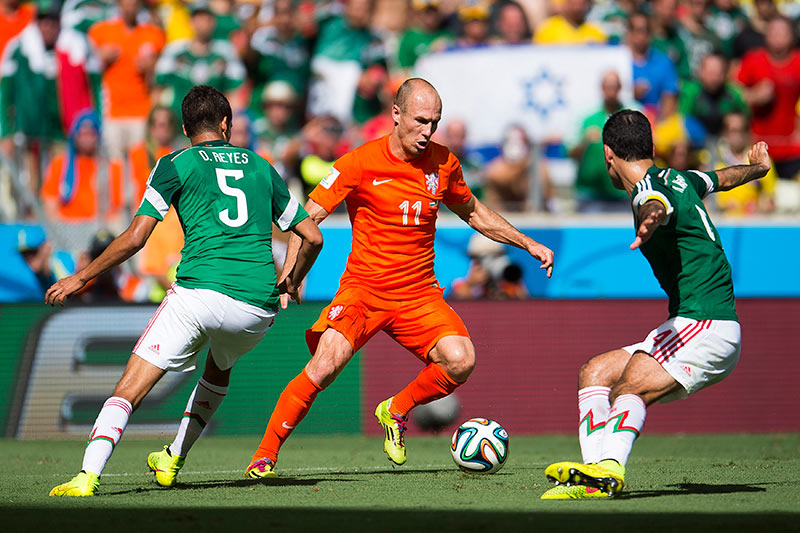 Robben, en el partido contra México