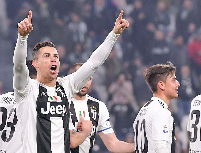 CR7 festeja un gol con la Juventus