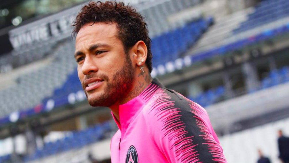 Neymar, en un entrenamiento del PSG