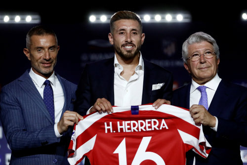 Herrera a su llegada al Atlético de Madrid