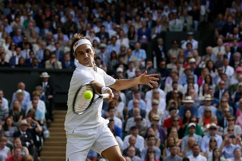 Roger Federer en la Final de Wimbledon