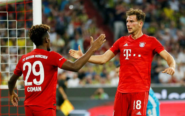 Jugadores del Bayern, en festejo de gol