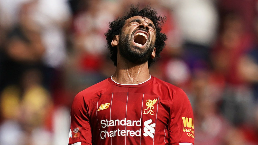 Mohamed Salah durante un juego del Liverpool