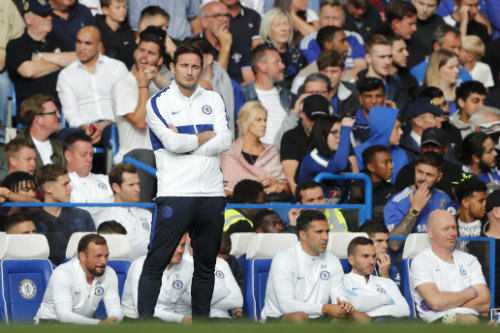 Frank Lampard durante un partido del Chelsea