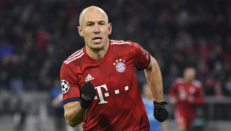 Robben, durante un duelo con el Bayern Munich 