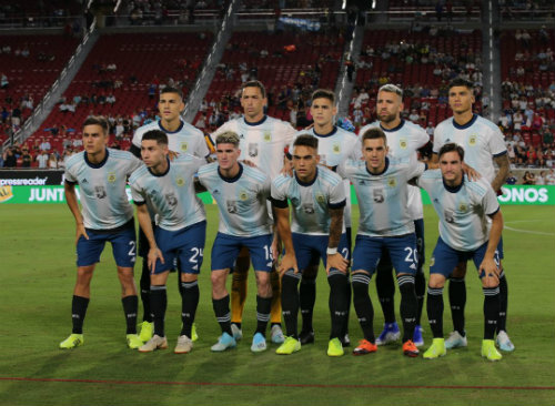 La Selección Argentina antes del partido vs Chile