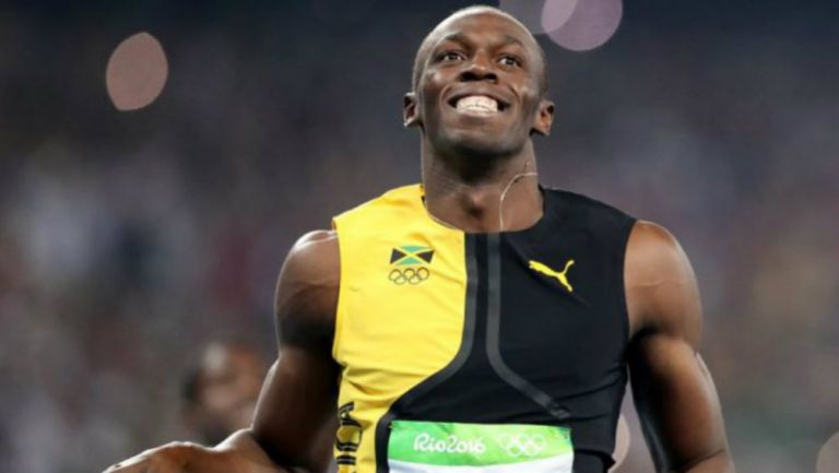 Usain Bolt durante una competencia en Río 2016 