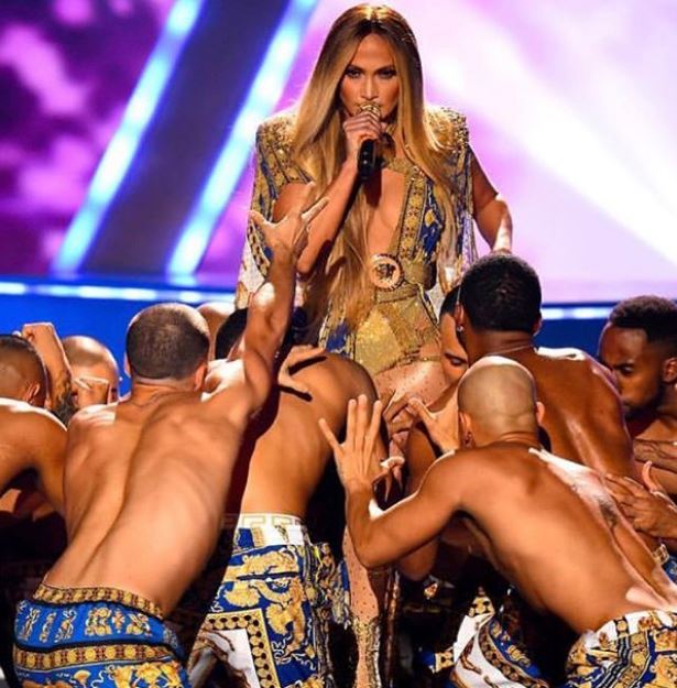 Jennifer Lopez durante uno de sus shows