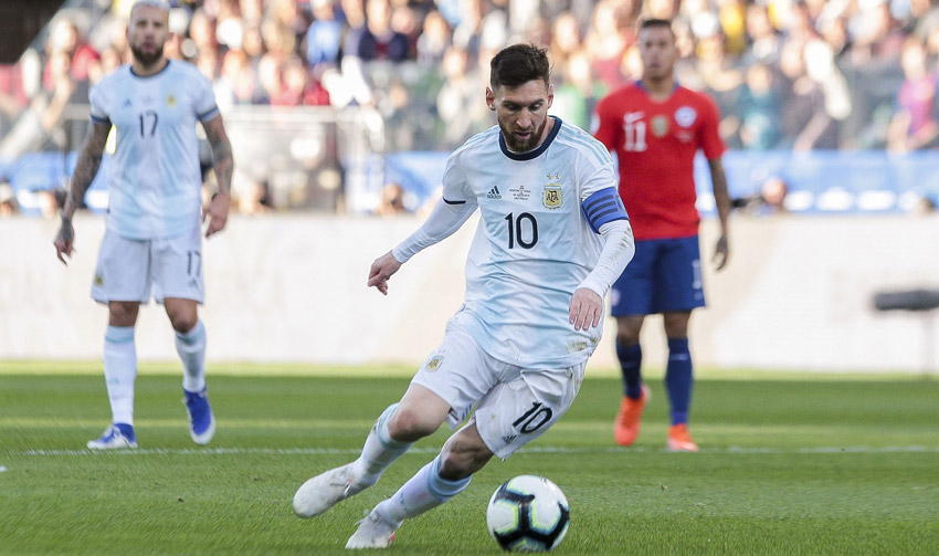 Messi, durante un duelo en la Copa América 