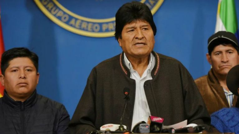 Evo Morales durante su discurso