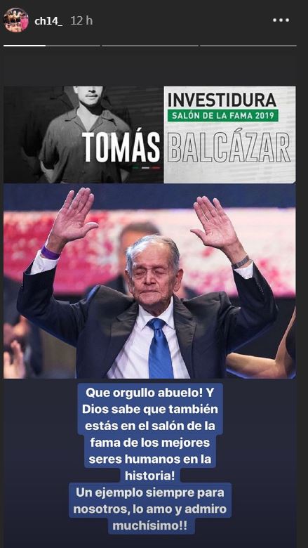 Mensaje de Chicharito a su abuelo, Tomás Balcázar