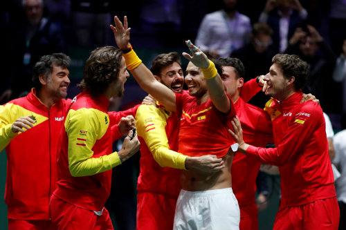 España celebra su triunfo en la Copa Davis